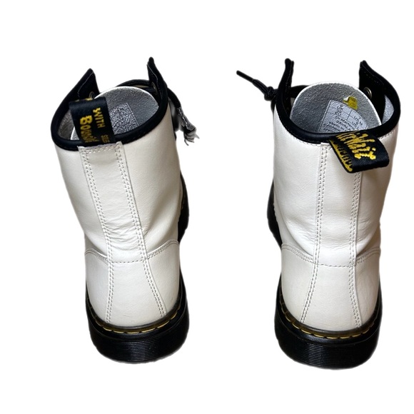 Dr. Martens White Leather Boots - Picture 3 of 5